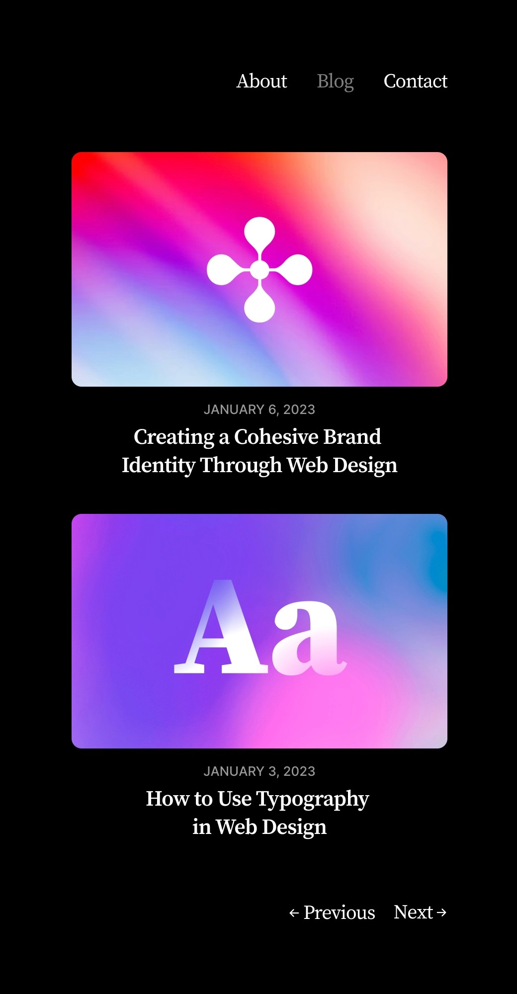 Blog website