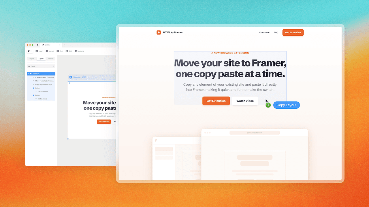 HTML to Framer Extension